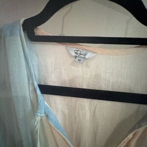 Rails Light Blue and Cream Midi Dress